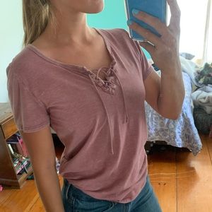 Pink hollister top
